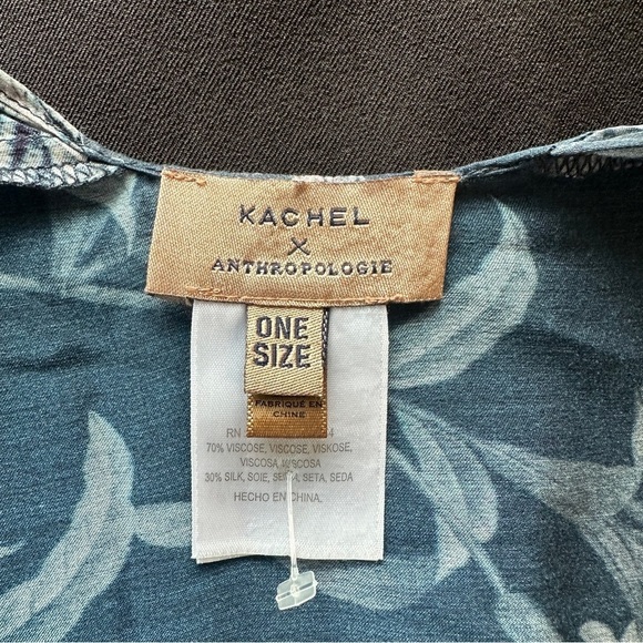 Kachel x Anthropologie Jamie Tasseled Kimono Viscose Silk Blend One Size Tunic - Picture 9 of 11